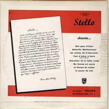 [Pochette de N 1 (STELLO) - verso]