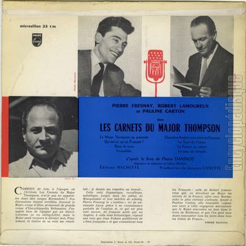 [Pochette de Les carnets du major Thompson (THTRE / SPECTACLE) - verso]