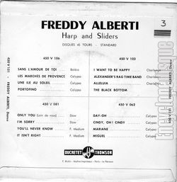 [Pochette de Je te donnerai (Freddy ALBERTI) - verso]