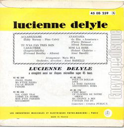 [Pochette de Accarezzame - N9 (Lucienne DELYLE) - verso]