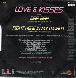 [Pochette de BAP BAP (LOVE AND KISSES) - verso]