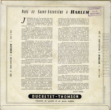 [Pochette de Nol et St Sylvestre  Harlem (DOCUMENT) - verso]