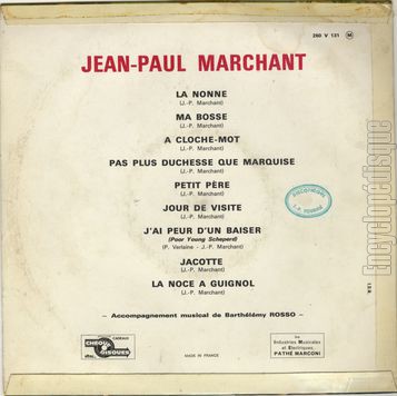 [Pochette de La nonne, Ma bosse,  cloche-mot… (Jean-Paul MARCHANT) - verso]