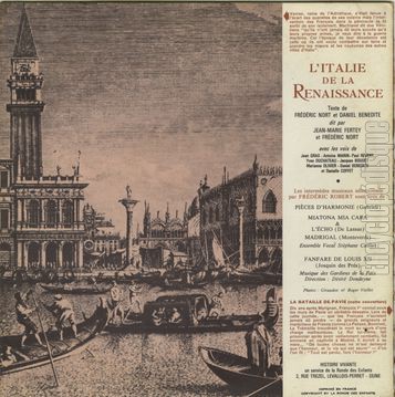 [Pochette de L’Italie de la Renaissance (HISTOIRE VIVANTE) - verso]