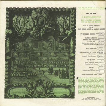 [Pochette de Louis XIV - 2me partie - (HISTOIRE VIVANTE) - verso]