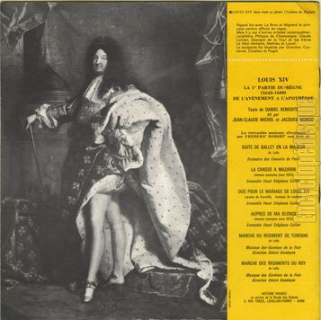 [Pochette de Louis XIV (HISTOIRE VIVANTE) - verso]