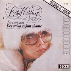 [Pochette de Betty Missiego  Ds qu’un enfant chante  (EUROVISION)]