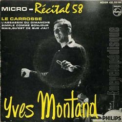 [Pochette de Micro-rcital 58 n4 - le carrosse (Yves MONTAND)]